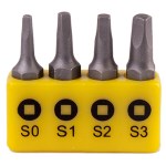 Tork Craft Screwdriver Bit Set Square Recess 4Pce 25mm Sq0.1.2.3 Tork Craft Screwdriver Bit Set Square Recess 4Pce 25mm Sq0.1.2.3