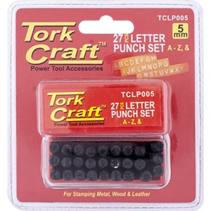 Tork Craft Letter Punch Set 5mm (A-Z) Black Finish Tork Craft Letter Punch Set 5mm (A-Z) Black Finish