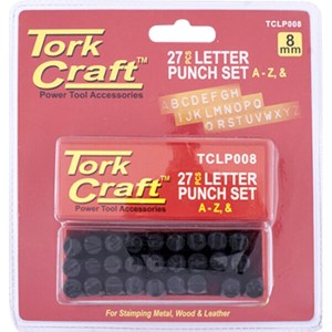 Tork Craft Letter Punch Set 8mm (A-Z) Black Finish Tork Craft Letter Punch Set 8mm (A-Z) Black Finish