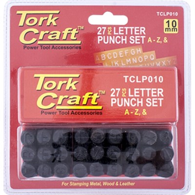 Tork Craft Letter Punch Set 10mm (A-Z) Black Finish Tork Craft Letter Punch Set 10mm (A-Z) Black Finish
