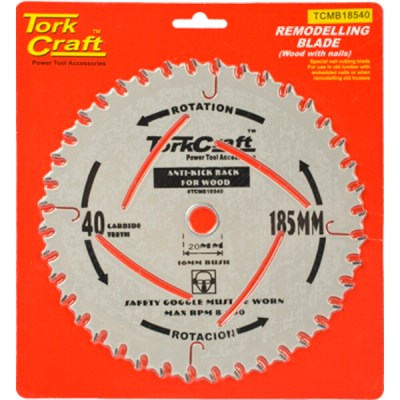 Tork Craft Blade Master Type 185X40T 20-16mm Anti Kick Back Tork Craft Blade Master Type 185X40T 20-16mm Anti Kick Back