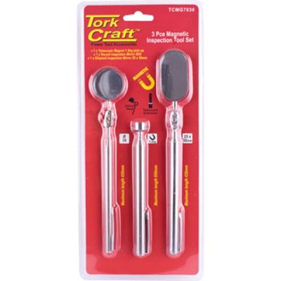 Tork Craft Magnetic Inspection Tool Set 3Pc 2 X Insp. Mirror 1 X Pick Up Tork Craft Magnetic Inspection Tool Set 3Pc 2 X Insp. Mirror 1 X Pick Up