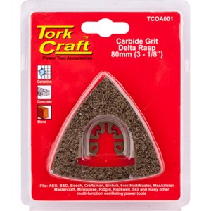 Tork Craft Quick Change Carbide Grit Delta Rasp 80mm(3-1/8″) Tork Craft Quick Change Carbide Grit Delta Rasp 80mm(3-1/8″)