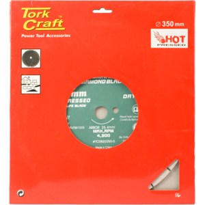 Tork Craft Diamond Blade 350X25.4mm Asphalt Hot Pressed Segmented Tar Tork Craft Diamond Blade 350X25.4mm Asphalt Hot Pressed Segmented Tar
