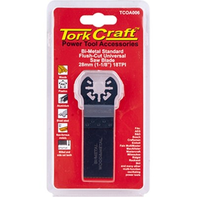 Tork Craft Quick Change Flush Cut Metal Saw Blade 28mm(1-1/8″)18Tpi Tork Craft Quick Change Flush Cut Metal Saw Blade 28mm(1-1/8″)18Tpi