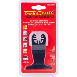 Tork Craft Quick Change Flush Cut Universal Saw Blade 65mm(2-1/2″)18Tpi Tork Craft Quick Change Flush Cut Universal Saw Blade 65mm(2-1/2″)18Tpi
