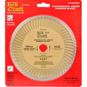 Tork Craft Diamond Blade 180X22.22mm Turbo Wave Tork Craft Diamond Blade 180X22.22mm Turbo Wave