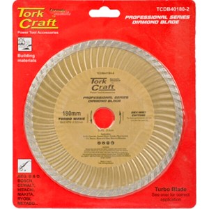 Tork Craft Diamond Blade 180X25.4mm Turbo Wave Tork Craft Diamond Blade 180X25.4mm Turbo Wave