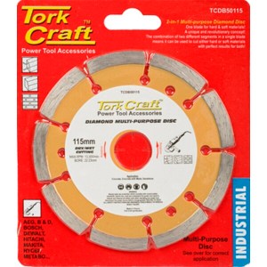 Tork Craft Diamond Blade Multi Purp. 115mm Hard & Soft Mat. Tork Craft Diamond Blade Multi Purp. 115mm Hard & Soft Mat.