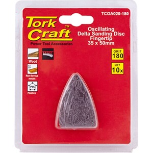 Tork Craft Oscillating Sandpaper A/O 35X50mm 10Pc Fingertip 180Grit Tork Craft Oscillating Sandpaper A/O 35X50mm 10Pc Fingertip 180Grit