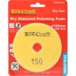Tork Craft 100mm Diamond Polishing Pad 150 Grit Dry Use Tork Craft 100mm Diamond Polishing Pad 150 Grit Dry Use