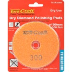 Tork Craft 100mm Diamond Polishing Pad 300 Grit Dry Use Tork Craft 100mm Diamond Polishing Pad 300 Grit Dry Use