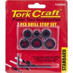 Tork Craft Tork Craft 7Pc Drill Stop Set (5.6.8.10.11.12mm) C/W Allen Key Tork Craft Tork Craft 7Pc Drill Stop Set (5.6.8.10.11.12mm) C/W Allen Key