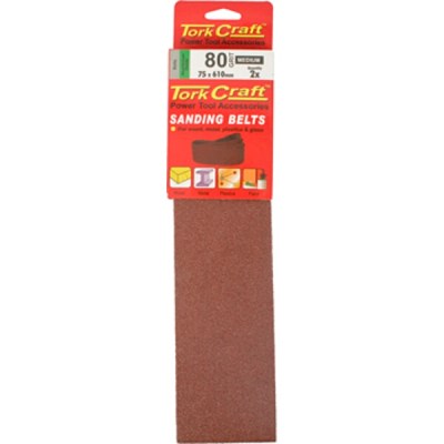Tork Craft Sanding Belt 75 x 610mm 80Grit 2/Pack Tork Craft Sanding Belt 75 x 610mm 80Grit 2/Pack