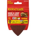 Tork Craft Sanding Triangle Vel Sheet 60 Grit 140 x 140 x 98mm 5/Pack Wit Tork Craft Sanding Triangle Vel Sheet 60 Grit 140 x 140 x 98mm 5/Pack Wit