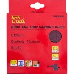 Tork Craft Sanding Disc Hook & Loop 125mm 80 Grit with Holes 10/Pk Tork Craft Sanding Disc Hook & Loop 125mm 80 Grit with Holes 10/Pk