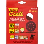 Tork Craft Sanding Disc Hook & Loop 150mm 320 Grit with Holes 10/Pk Tork Craft Sanding Disc Hook & Loop 150mm 320 Grit with Holes 10/Pk