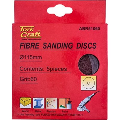 Tork Craft Fibre Disc 115mm 60 Grit 5/Pack Tork Craft Fibre Disc 115mm 60 Grit 5/Pack