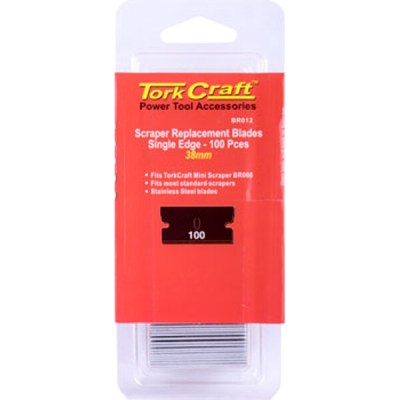 Tork Craft Scraper Replacement Blades 100Pc Per Pack 38mm Tork Craft Scraper Replacement Blades 100Pc Per Pack 38mm