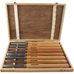 Tork Craft Chisel Set Wood Turning 8 Piece Std Wooden Case Tork Craft Chisel Set Wood Turning 8 Piece Std Wooden Case