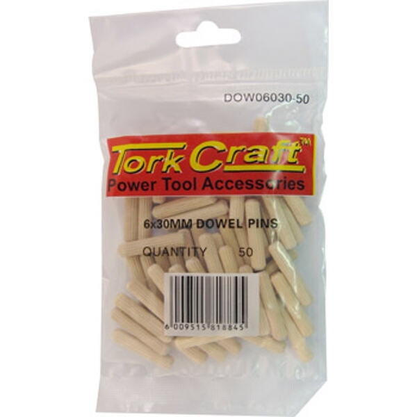 Tork Craft Dowels 6 X 30mm 50 Per Bag Tork Craft Dowels 6 X 30mm 50 Per Bag