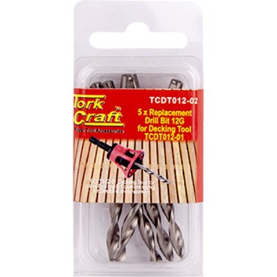 Tork Craft Repl. Drill Bit For Decking Tool 12G X 5Pc Tork Craft Repl. Drill Bit For Decking Tool 12G X 5Pc
