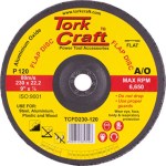 Tork Craft Flap Sanding Disc 230mm 120Grit Tork Craft Flap Sanding Disc 230mm 120Grit