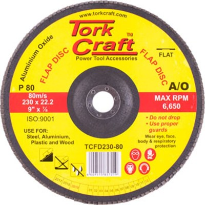 Tork Craft Flap Sanding Disc 230mm 80Grit Tork Craft Flap Sanding Disc 230mm 80Grit