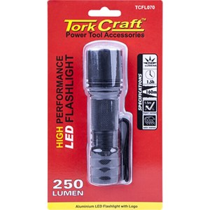 Tork Craft Torch Led Alum. 250Lm Blk Use 3 X Aaa Batteries Tork Craft Tork Craft Torch Led Alum. 250Lm Blk Use 3 X Aaa Batteries Tork Craft