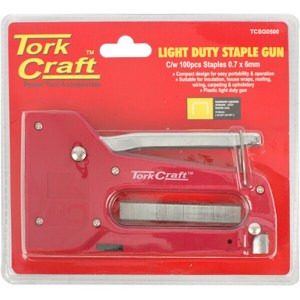 Tork Craft Staple Gun Light Duty With 100Pc 0.7mmx8mm Jt21 Staples Tork Craft Staple Gun Light Duty With 100Pc 0.7mmx8mm Jt21 Staples