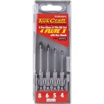 Tork Craft Glass & Tile Drill 4 Flute Set 4Pc 4/5/6/8mm In Plastic Case Tork Craft Glass & Tile Drill 4 Flute Set 4Pc 4/5/6/8mm In Plastic Case