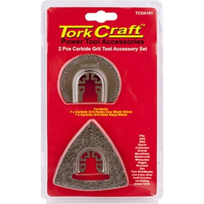 Tork Craft Quick Change Oscillating Carbide Grit Accessory Kit 2Pc Tork Craft Quick Change Oscillating Carbide Grit Accessory Kit 2Pc