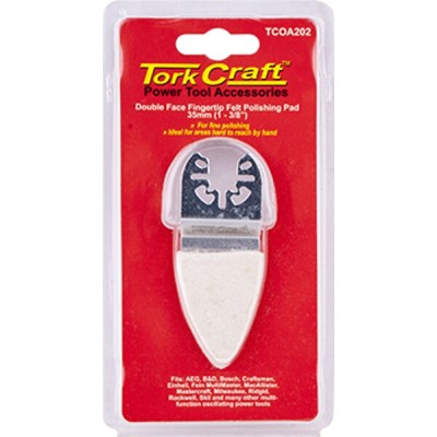 Tork Craft Quick Change Base & Arbor 35mm D/F Fingertip Felt Polishing Pad Tork Craft Quick Change Base & Arbor 35mm D/F Fingertip Felt Polishing Pad