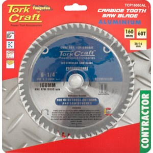 Tork Craft Blade Contractor Alum 160 X 60T 20/16 Circular Saw TCT Tork Craft Blade Contractor Alum 160 X 60T 20/16 Circular Saw TCT