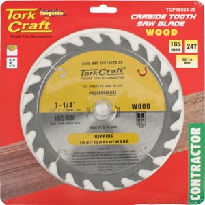 Tork Craft Blade Contractor 185 X 24T 20-16mm Circular Saw TCT Tork Craft Blade Contractor 185 X 24T 20-16mm Circular Saw TCT