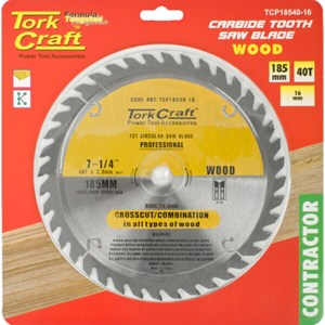 Tork Craft Blade Contractor 185 X 40T 16mm Circular Saw TCT Tork Craft Blade Contractor 185 X 40T 16mm Circular Saw TCT