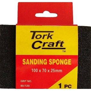 Tork Craft Sanding Sponge D/Sided 100X70X25mm 80/120Grit Tork Craft Sanding Sponge D/Sided 100X70X25mm 80/120Grit