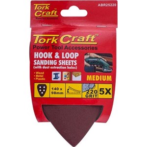 Tork Craft Sanding Triangle 220 Grit 140 x 140 x 98mm Tork Craft Sanding Triangle 220 Grit 140 x 140 x 98mm