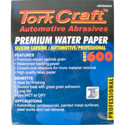 Tork Craft Waterproof Paper 600 Grit 230 X 2850 PCE Tork Craft Waterproof Paper 600 Grit 230 X 2850 PCE