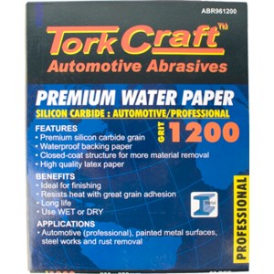 Tork Craft Waterproof Paper 1200 Grit 230 X 28050 PCE Tork Craft Waterproof Paper 1200 Grit 230 X 28050 PCE