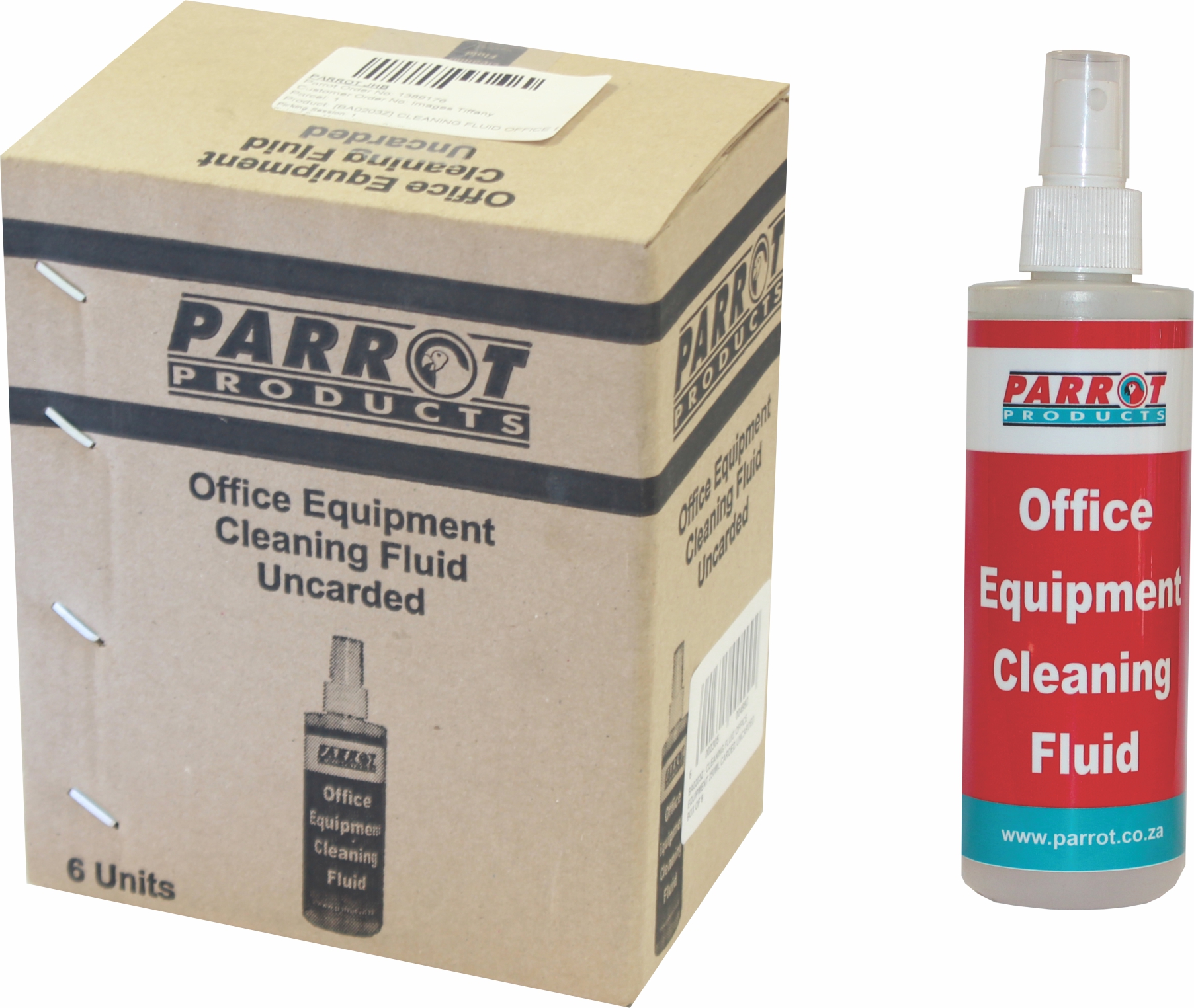Parrot Products Office Equipment Cleaning Fluid (250ML Uncarded Box of 6) Parrot Products Office Equipment Cleaning Fluid (250ML Uncarded Box of 6)