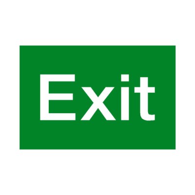 Parrot Products Exit Symbolic Sign – Printed on White ACP (150 x 300mm) Parrot Products Exit Symbolic Sign – Printed on White ACP (150 x 300mm)