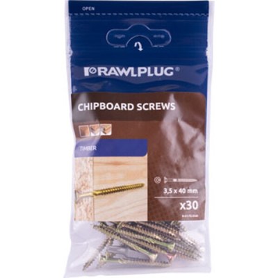 Rawlplug R-Ts Hardened Screw 3.5X40mm X30 Per Bag Rawlplug R-Ts Hardened Screw 3.5X40mm X30 Per Bag