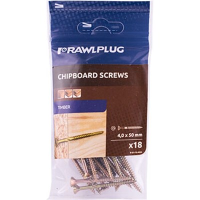 Rawlplug R-Ts Hardened Screw 4.0X50mm X18 Per Bag Rawlplug R-Ts Hardened Screw 4.0X50mm X18 Per Bag