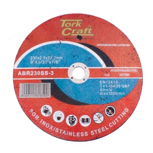 Tork Craft Cutting Disc Stainless Steel 230 X 2.5 22.22mm Tork Craft Cutting Disc Stainless Steel 230 X 2.5 22.22mm