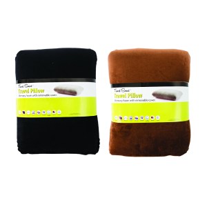 Travel Neck Rectangular Pillow (Pack of 2) – Black & Brown Travel Neck Rectangular Pillow (Pack of 2) – Black & Brown