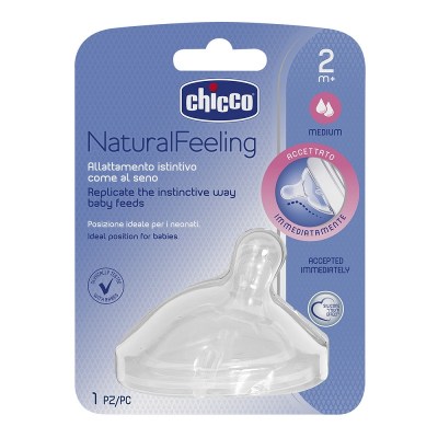 Chicco – Natural Feeling Teat 2M+ Medium Flow – Set Of 1 Chicco – Natural Feeling Teat 2M+ Medium Flow – Set Of 1