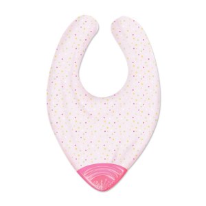 Chicco – Gummy Bib Teether – Pink Chicco – Gummy Bib Teether – Pink