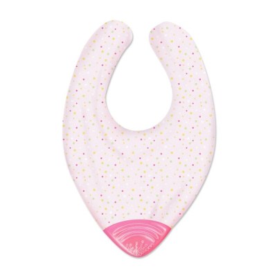 Chicco – Gummy Bib Teether – Pink Chicco – Gummy Bib Teether – Pink