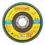 Tork Craft Flap Disc Round Edge Zirconium 115mm 60 Grit Flat Tork Craft Flap Disc Round Edge Zirconium 115mm 60 Grit Flat